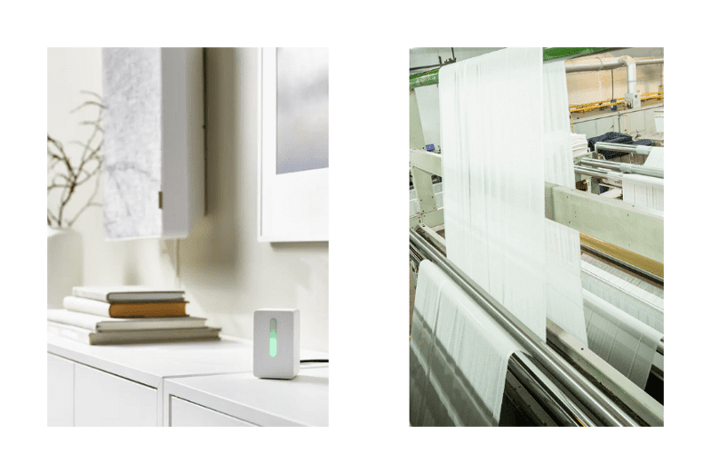 IKEAs Raumklimaprodukte (Vindriktning Luftqualitätssensor und Gunrid Gardine)